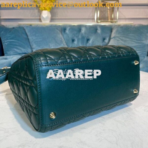 Replica Dior Lady Dior Medium Flap Cover Quilted in Cannage Lambskin L 9