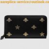 Replica Gucci Bee Star Leather Bi-fold Wallet 495055 2017