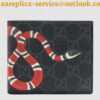 Replica Gucci Black Kingsnake Print Leather Bi-fold Wallet 2