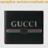 Replica Gucci Black Kingsnake Print Leather Bi-fold Wallet