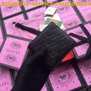 Replica Gucci Black Signature Leather Bi-fold Wallet 2