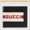 Replica Gucci Black Signature Web Zip Around Wallet