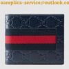 Replica Gucci Blue Signature Bi-fold Wallet With New York Yankees Patch