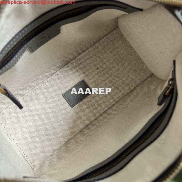 Replica Gucci 715771 Mini canvas top handle bag Gray and Black Original GG canvas 8