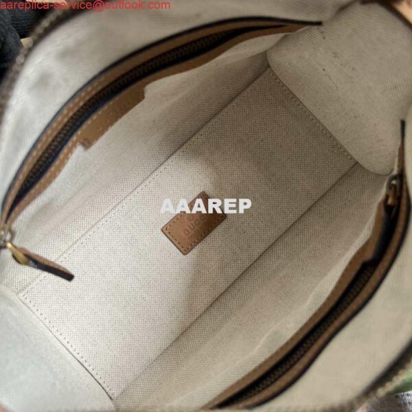Replica Gucci 715771 Mini canvas top handle bag Light Brown and Black Original GG canvas 8