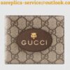 Replica Gucci Leather bi-fold wallet with web 428749