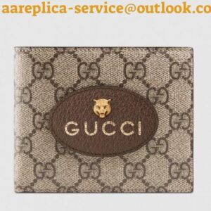 Replica Gucci Neo Vintage GG Supreme Wallet 473954 Brown