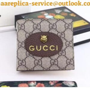 Replica Gucci Neo Vintage GG Supreme Wallet 473954 Brown 2