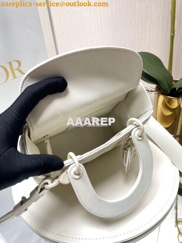 Replica Dior Lady Dior My ABCdior Bag in Latte Ultramatte Cannage Calf 7