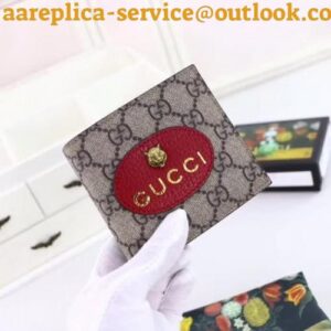 Replica Gucci Neo Vintage GG Supreme Wallet 473954 Red 2