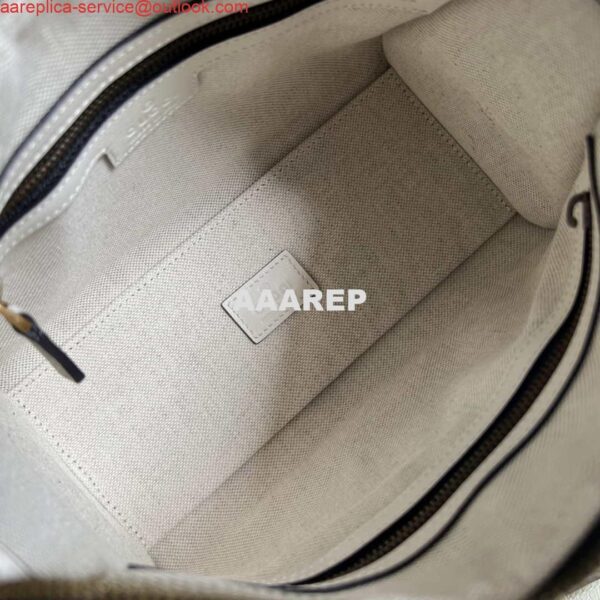Replica Gucci 715771 Mini canvas top handle bag White and Black Original GG canvas 8