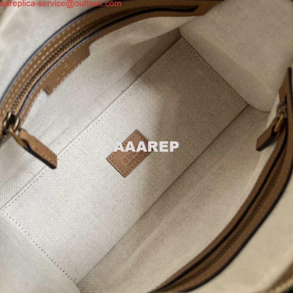 Replica Gucci 715771 Mini top handle bag with Double G Tan 8