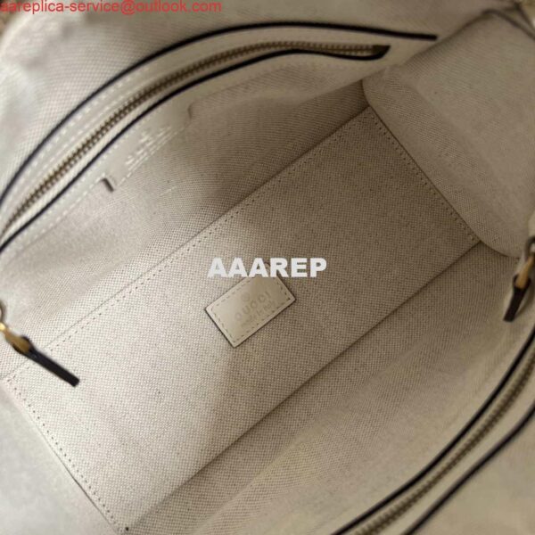 Replica Gucci 715771 Mini top handle bag with Double G White 10