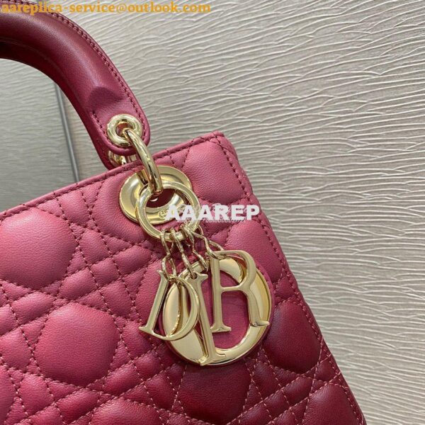 Replica Dior Lady Dior My ABCdior Bag Strawberry Gradient Cannage Lamb 4