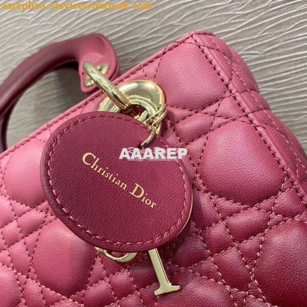 Replica Dior Lady Dior My ABCdior Bag Strawberry Gradient Cannage Lamb 5