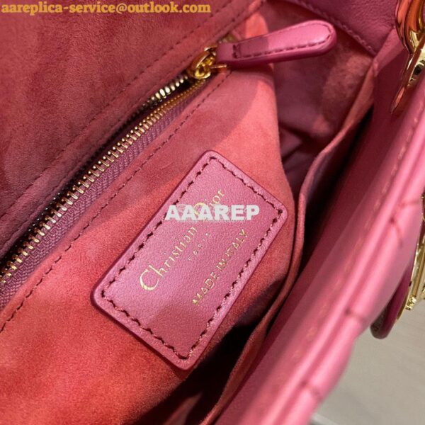 Replica Dior Lady Dior My ABCdior Bag Strawberry Gradient Cannage Lamb 8
