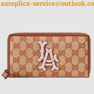 Replica Gucci Original GG Zip Around Wallet With LA Angels Patch