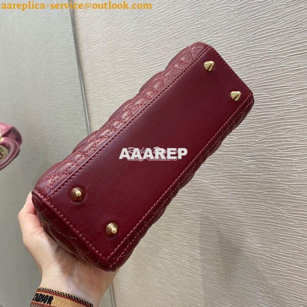 Replica Dior Lady Dior My ABCdior Bag Strawberry Gradient Cannage Lamb 9