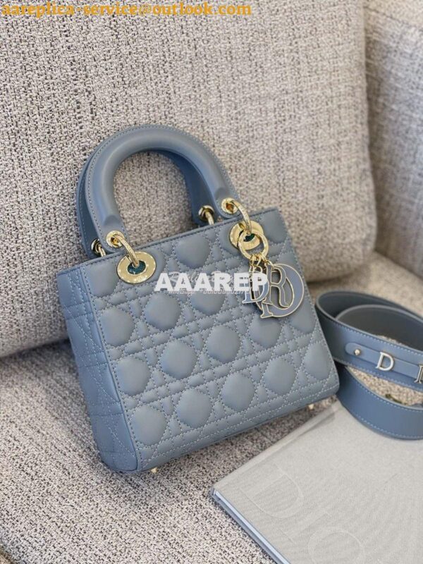 Replica Dior Lady Dior My ABCdior Lambskin Bag with Tonal Enamel Charm 3