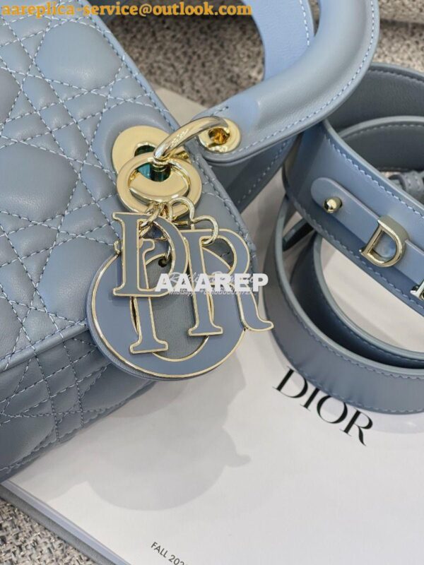 Replica Dior Lady Dior My ABCdior Lambskin Bag with Tonal Enamel Charm 5