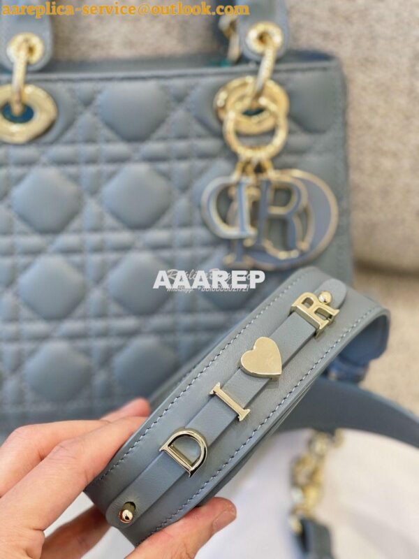 Replica Dior Lady Dior My ABCdior Lambskin Bag with Tonal Enamel Charm 7