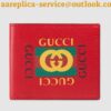 Replica Gucci Red Print Leather Bi-fold Wallet