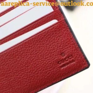 Replica Gucci Red Print Leather Bi-fold Wallet 2