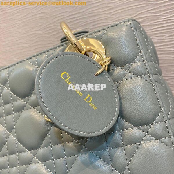Replica Dior Lady Dior My ABCdior Lambskin Bag with Tonal Enamel Charm 3