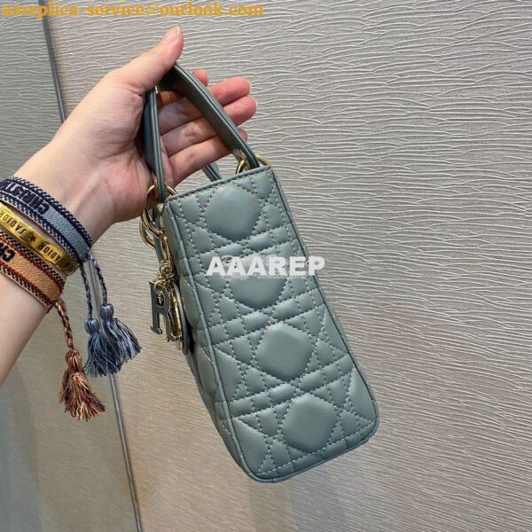 Replica Dior Lady Dior My ABCdior Lambskin Bag with Tonal Enamel Charm 4