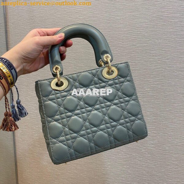 Replica Dior Lady Dior My ABCdior Lambskin Bag with Tonal Enamel Charm 8