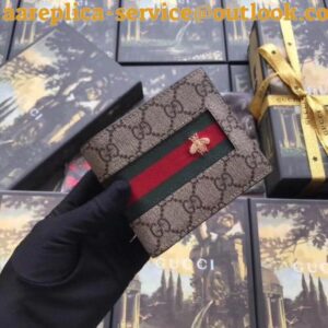 Replica Gucci Web GG Supreme Bee Bi-fold Wallet 2