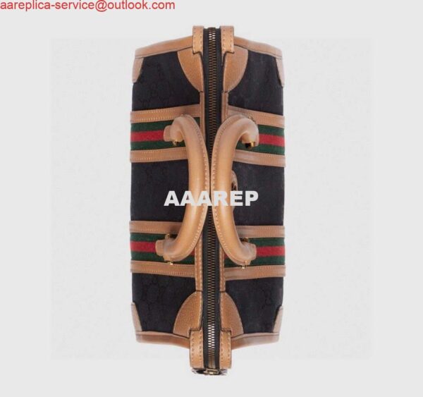 Replica Gucci 715772 Small top handle bag with Double G Black 4