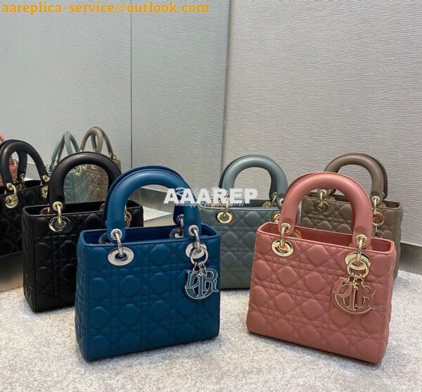 Replica Dior Lady Dior My ABCdior Lambskin Bag with Tonal Enamel Charm