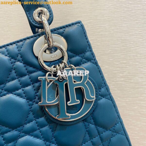 Replica Dior Lady Dior My ABCdior Lambskin Bag with Tonal Enamel Charm 3