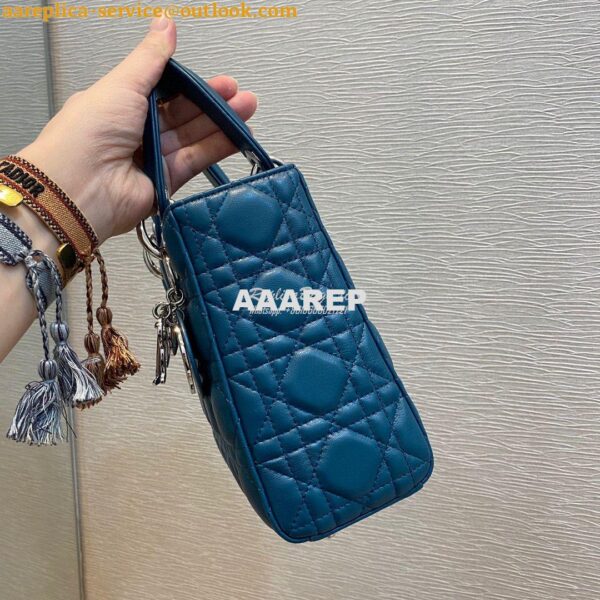 Replica Dior Lady Dior My ABCdior Lambskin Bag with Tonal Enamel Charm 4