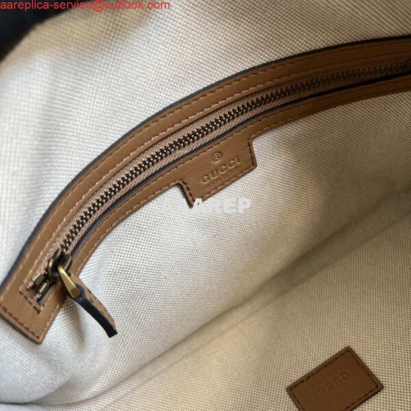 Replica Gucci 715772 Small top handle bag with Double G Light Brown 8