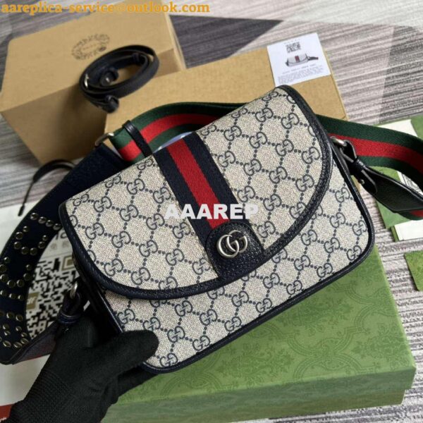 Replica Gucci 722117 Ophidia Mini Gg Shoulder Bag Blue 3