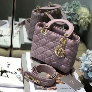 Replica Dior Small Lady My ABCDior Bag Lambskin M0538 Light Purple