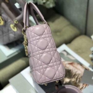 Replica Dior Small Lady My ABCDior Bag Lambskin M0538 Light Purple 2