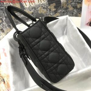 Replica Dior Small Lady My ABCDior Bag Lambskin M0538 logo black 2