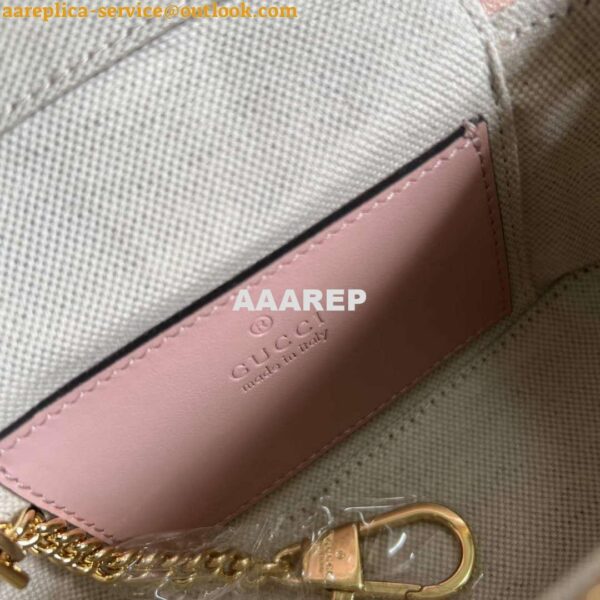Replica Gucci 723770 GG Matelassé Top Handle Mini Bag Light Pink 8