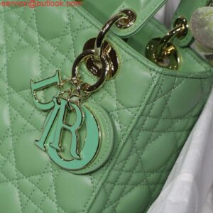 Replica Dior Small Lady My ABCDior Bag Lambskin M0538 logo green