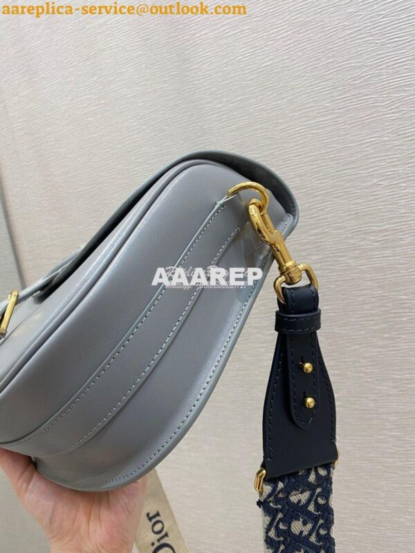 Replica Dior Large Bobby Bag Grey Box Calfskin M9320U 7