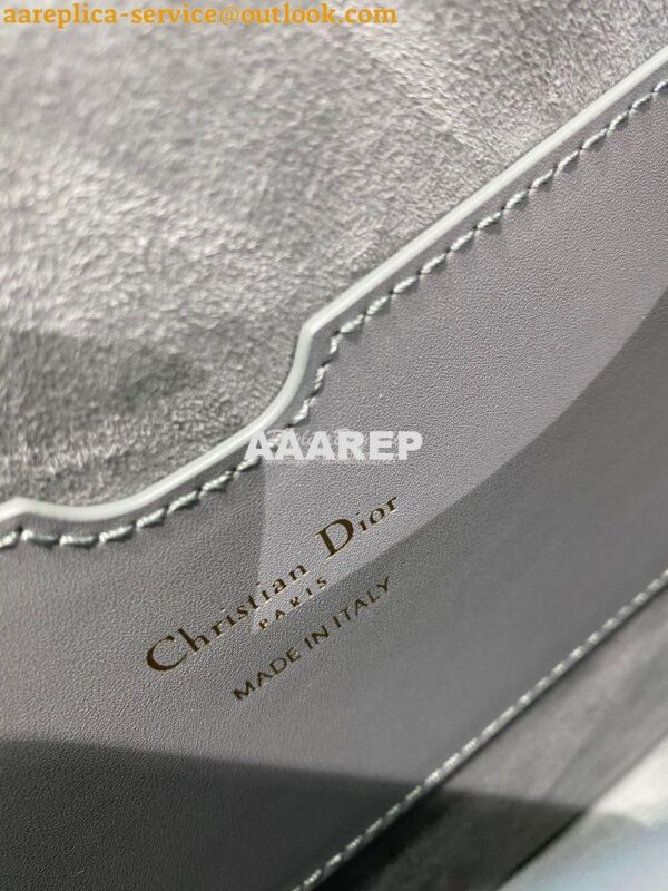 Replica Dior Large Bobby Bag Grey Box Calfskin M9320U 10