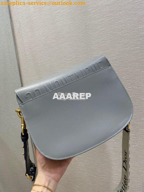 Replica Dior Large Bobby Bag Grey Box Calfskin M9320U 12
