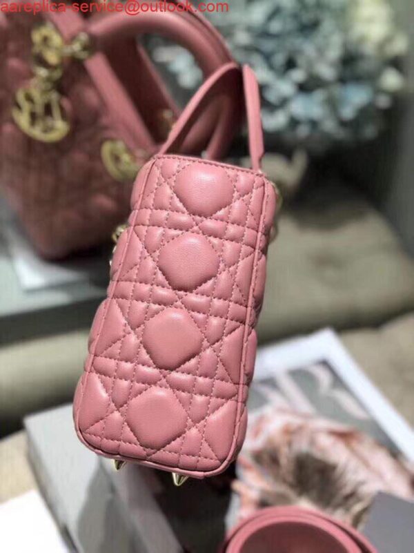 Replica Dior Small Lady My ABCDior Bag Lambskin M0538 Pink 5