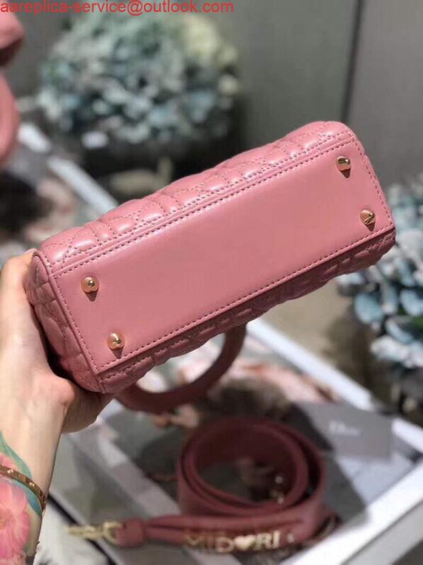 Replica Dior Small Lady My ABCDior Bag Lambskin M0538 Pink 6