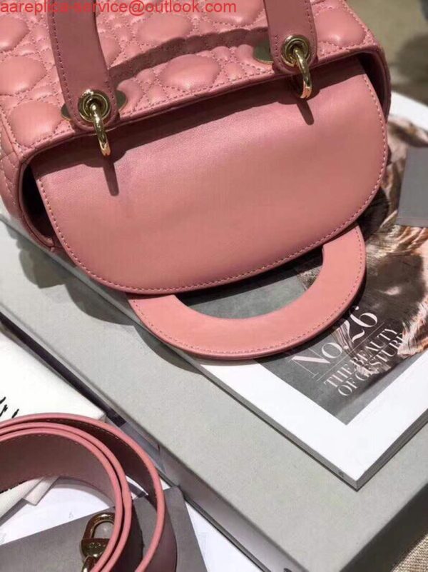 Replica Dior Small Lady My ABCDior Bag Lambskin M0538 Pink 7