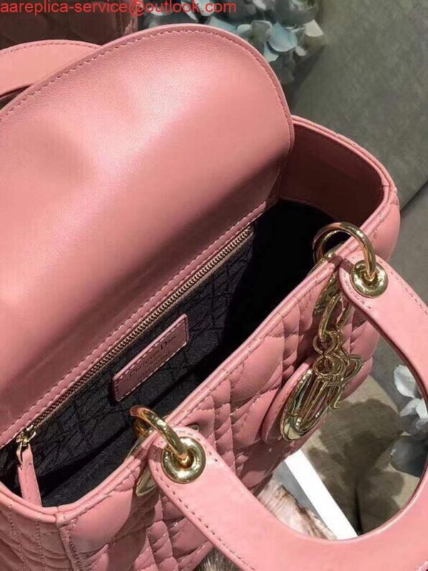 Replica Dior Small Lady My ABCDior Bag Lambskin M0538 Pink 8