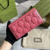 Replica Gucci 723784 GG Matelassé Zip-Around Wallet Black